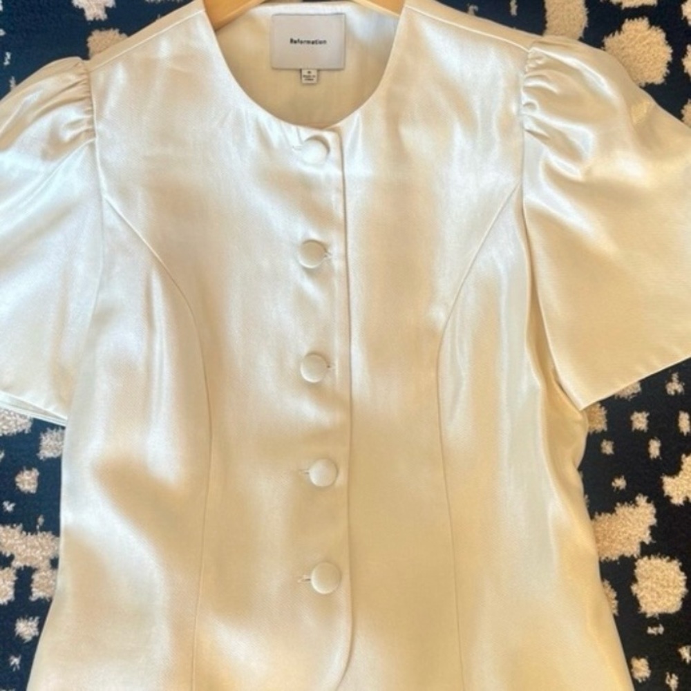 Reformation Mika Two Piece In Cream, brand new, no flaws, without tags. - Picture 8 of 13